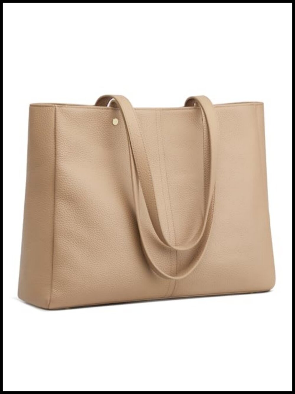 Kattee Top Grain Pebbled Cowhide Leather Work Tote Bag Satchel